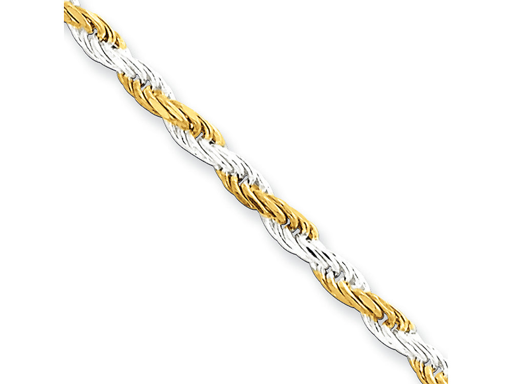 FJC Finejewelers 18 Inch Sterling Silver 2.5mm Yellow Rope Chain Necklace