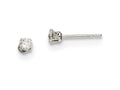 FJC Finejewelers Sterling Silver 2.5mm Round Snap Set Cubic Zirconia Stud Earrings