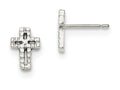 FJC Finejewelers Sterling Silver Cross Mini Earrings