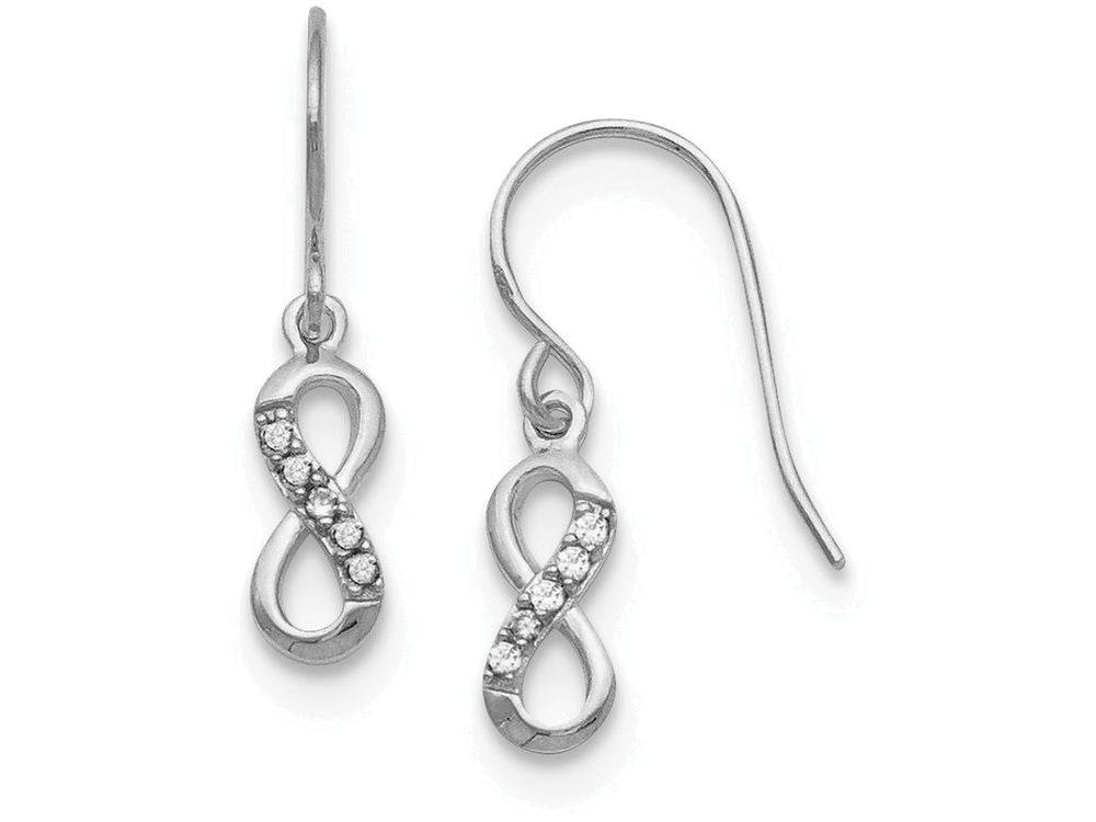 FJC Finejewelers Sterling Silver With CZ Infinity Symbol Shepard Hook Earrings