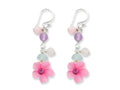 FJC Finejewelers Sterling Silver Amethyst/agate/blue Topaz Flower Earrings