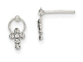 FJC Finejewelers Sterling Silver Cubic Zirconia Cross Earrings