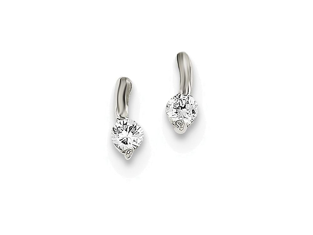 FJC Finejewelers Sterling Silver Cubic Zirconia Post Earrings