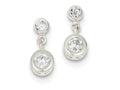 FJC Finejewelers Sterling Silver Round Cubic Zirconia Earrings