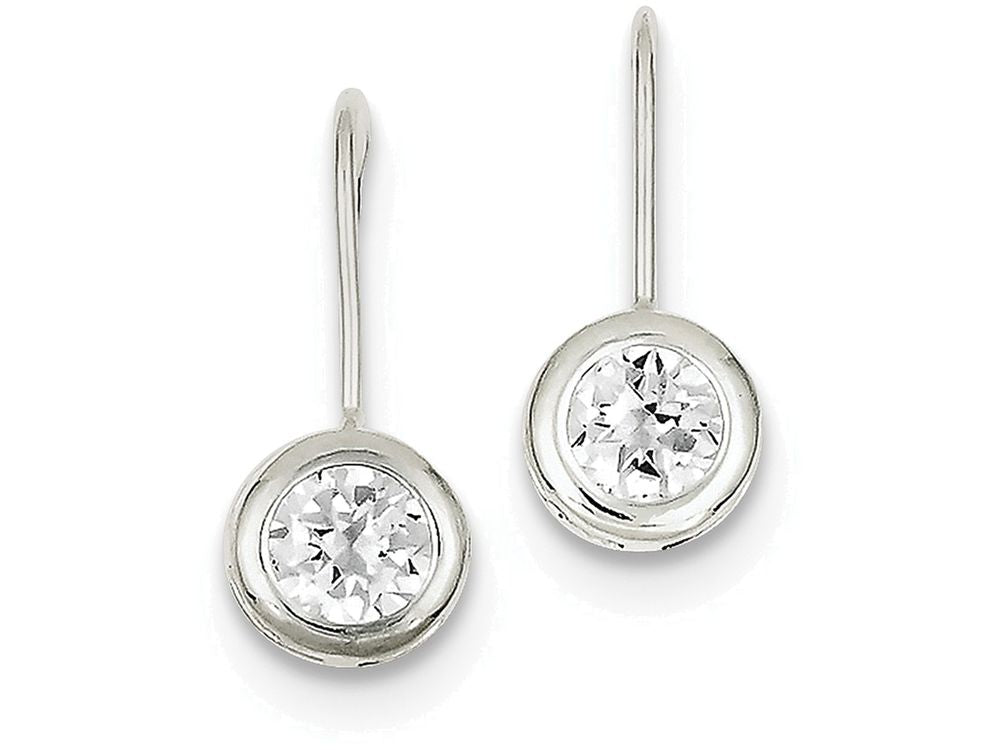 FJC Finejewelers Sterling Silver Round Cubic Zirconia Earrings