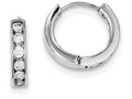 FJC Finejewelers Sterling Silver Cubic Zirconia Hoop Earrings
