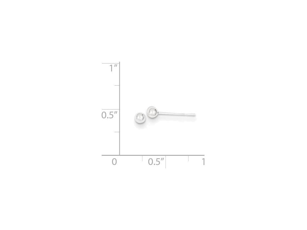FJC Finejewelers Sterling Silver Polished 3mm Ball Earrings