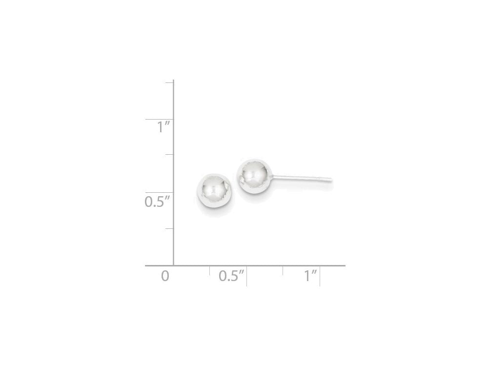FJC Finejewelers Sterling Silver Polished 6mm Ball Earrings