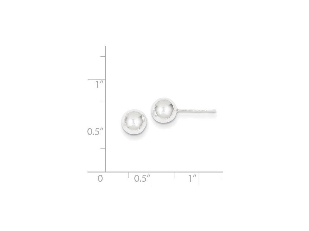 FJC Finejewelers Sterling Silver Polished 7mm Ball Earrings