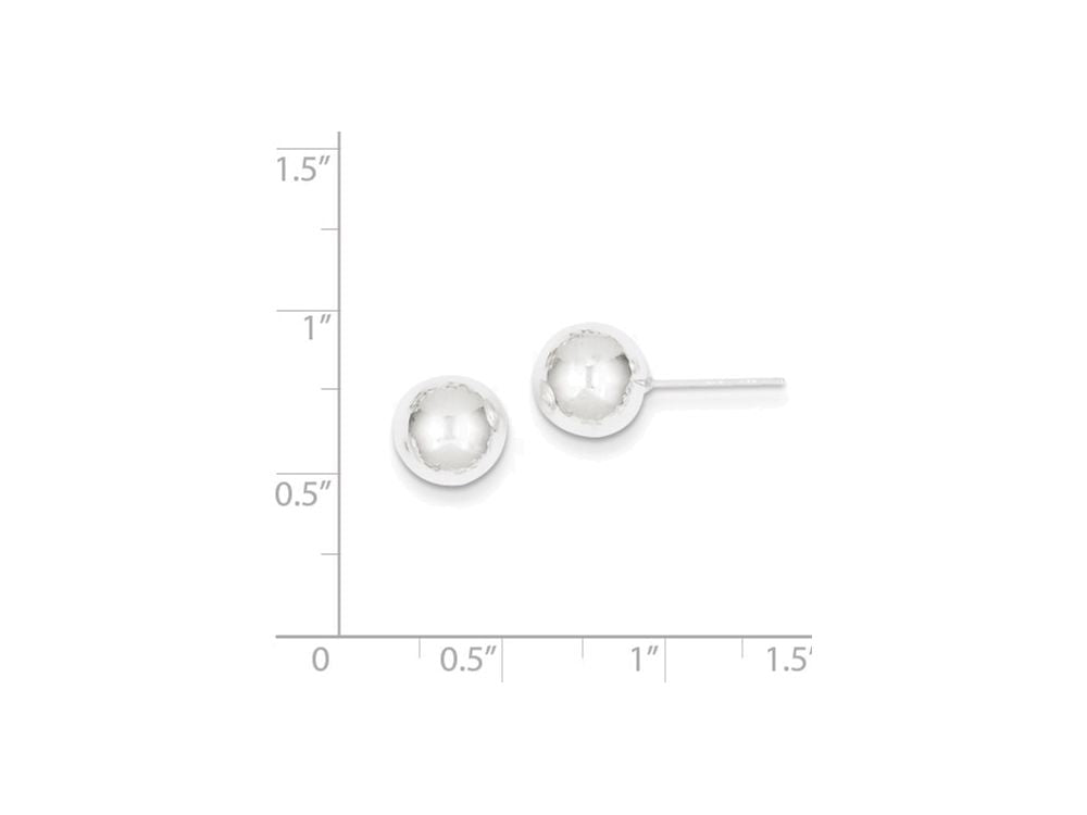 FJC Finejewelers Sterling Silver Polished 9mm Ball Earrings