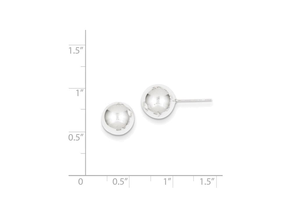 FJC Finejewelers Sterling Silver Polished 10mm Ball Earrings