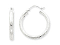 FJC Finejewelers Sterling Silver Bright-cut Satin Polished Earrings