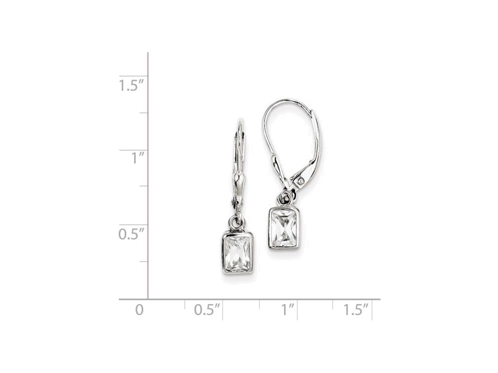 FJC Finejewelers Sterling Silver Cubic Zirconia Leverback Earrings