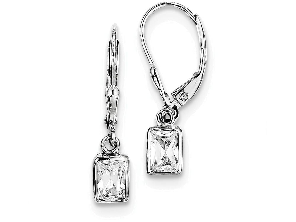 FJC Finejewelers Sterling Silver Cubic Zirconia Leverback Earrings