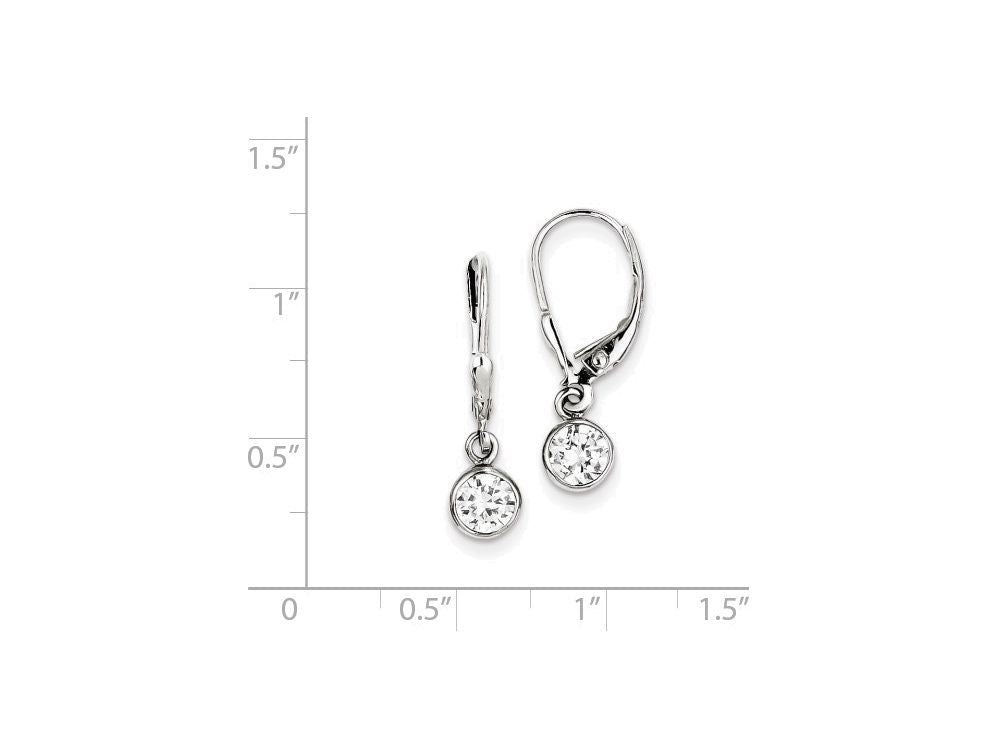 FJC Finejewelers Sterling Silver Cubic Zirconia Leverback Earrings