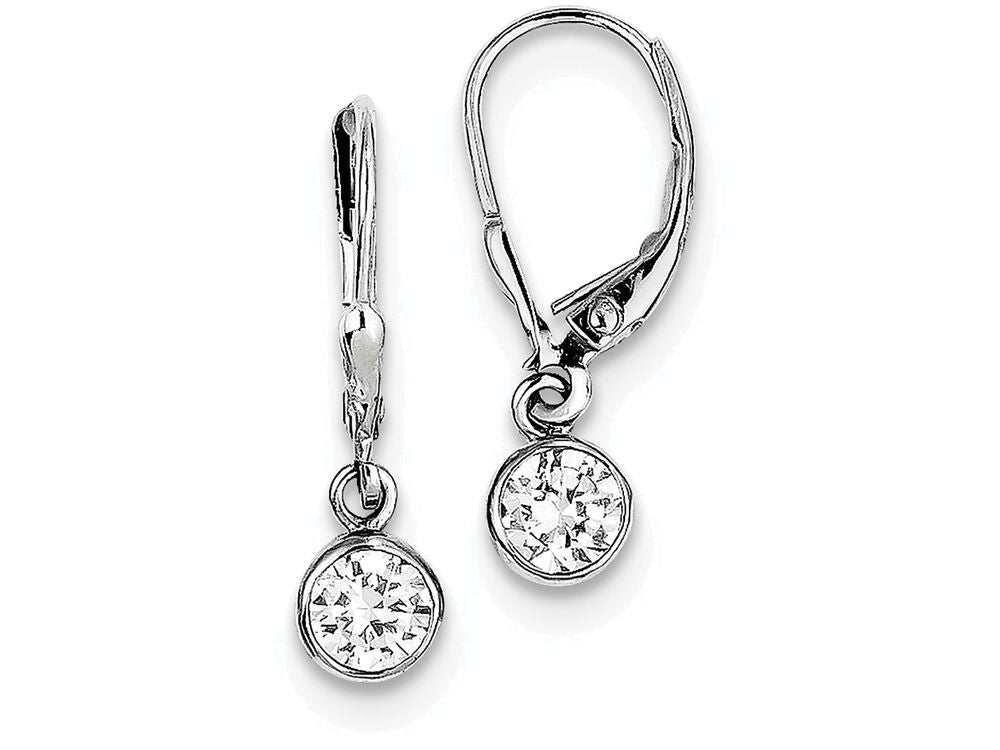 FJC Finejewelers Sterling Silver Cubic Zirconia Leverback Earrings