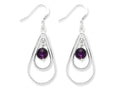 FJC Finejewelers Sterling Silver Amethyst Dangle Earrings