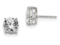 FJC Finejewelers Sterling Silver 8mm Round Basket Set Cubic Zirconia Stud Earrings