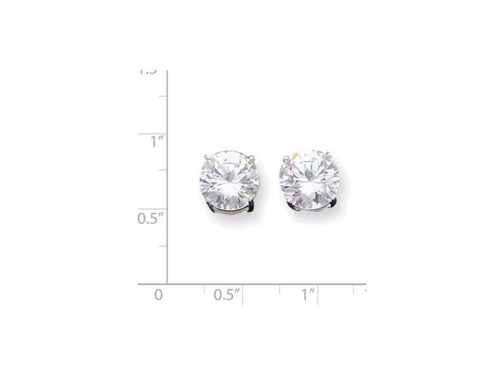 FJC Finejewelers Sterling Silver 10mm Round Basket Set Cubic Zirconia Stud Earrings