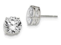 FJC Finejewelers Sterling Silver 10mm Round Basket Set Cubic Zirconia Stud Earrings