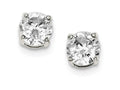 FJC Finejewelers Sterling Silver Round Cubic Zirconia Stud Earrings