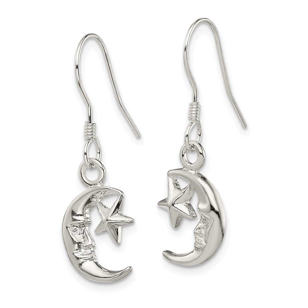 FJC Finejewelers Sterling Silver Moon and Star Earrings