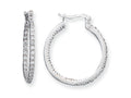 FJC Finejewelers Sterling Silver Cubic Zirconia Hoop Earrings