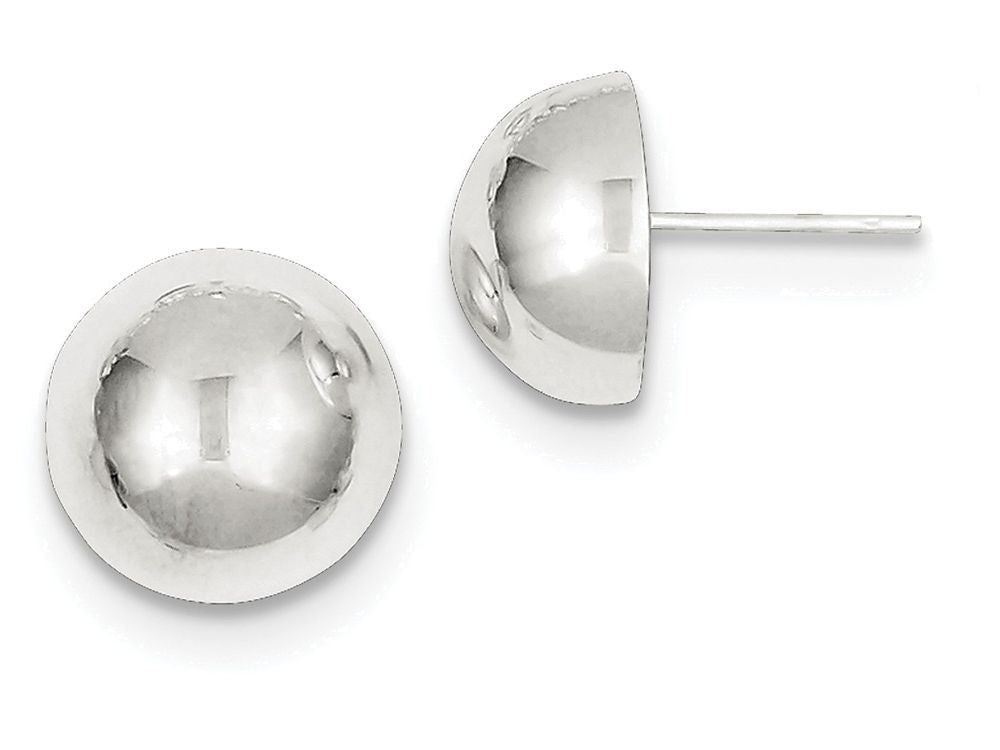 FJC Finejewelers Sterling Silver 12mm Half Ball Earrings