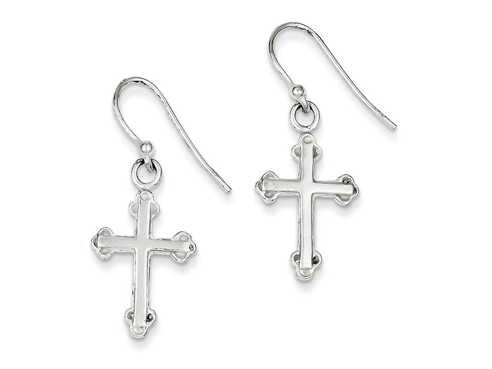 FJC Finejewelers Sterling Silver Cross Earrings