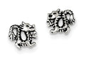 FJC Finejewelers Sterling Silver Antiqued Dragon Post Earrings