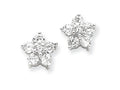 FJC Finejewelers Sterling Silver Cubic Zirconia Flower Post Earrings