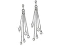 FJC Finejewelers Sterling Silver Cubic Zirconia Dangle Post Earrings