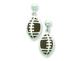 FJC Finejewelers Sterling Silver Football Resin Earrings