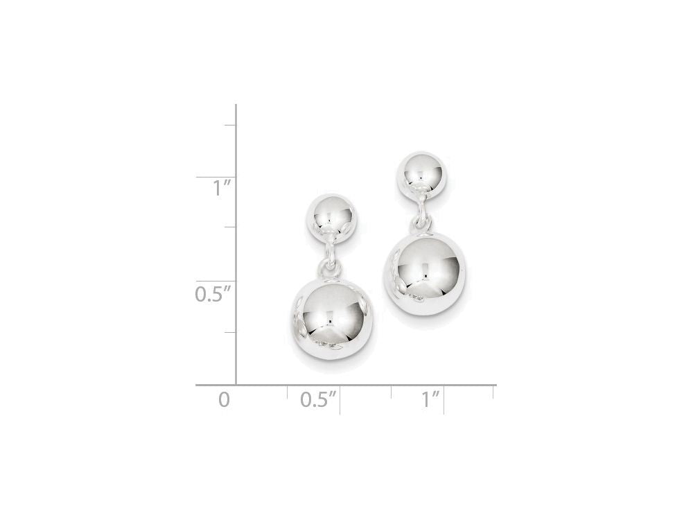 FJC Finejewelers Sterling Silver Round Bead Dangle Post Earrings