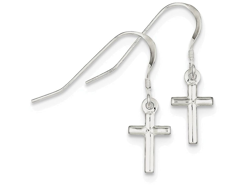 FJC Finejewelers Sterling Silver Cross Dangle Earrings