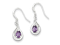 FJC Finejewelers Sterling Silver and Amethyst Polished Fancy Dangle Earrings