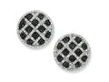 FJC Finejewelers Sterling Silver Black and White Cubic Zirconia Round Omega Back Earrings