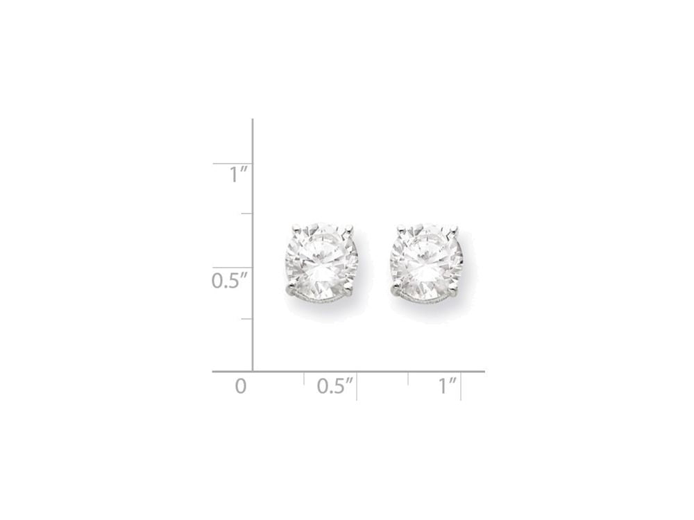 FJC Finejewelers Sterling Silver 9mm Round Basket Set Cubic Zirconia Stud Earrings