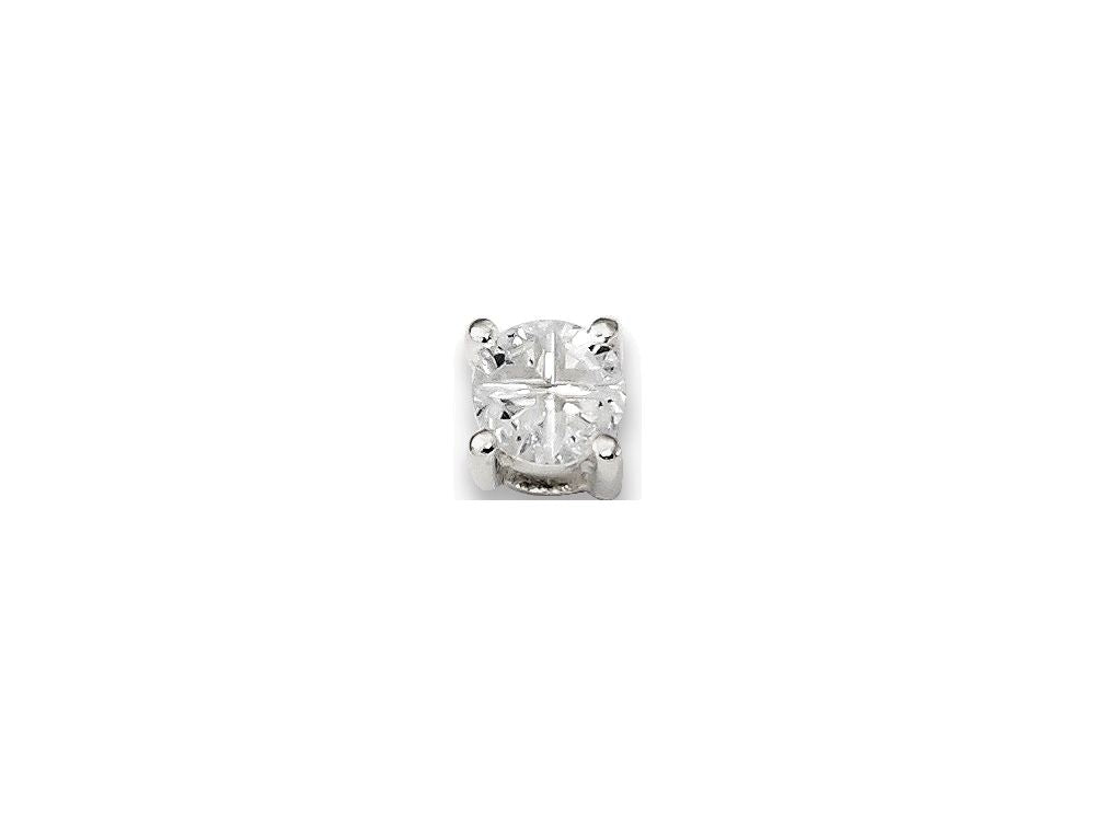 FJC Finejewelers Sterling Silver 4mm Round Basket Set Cubic Zirconia Stud Earrings