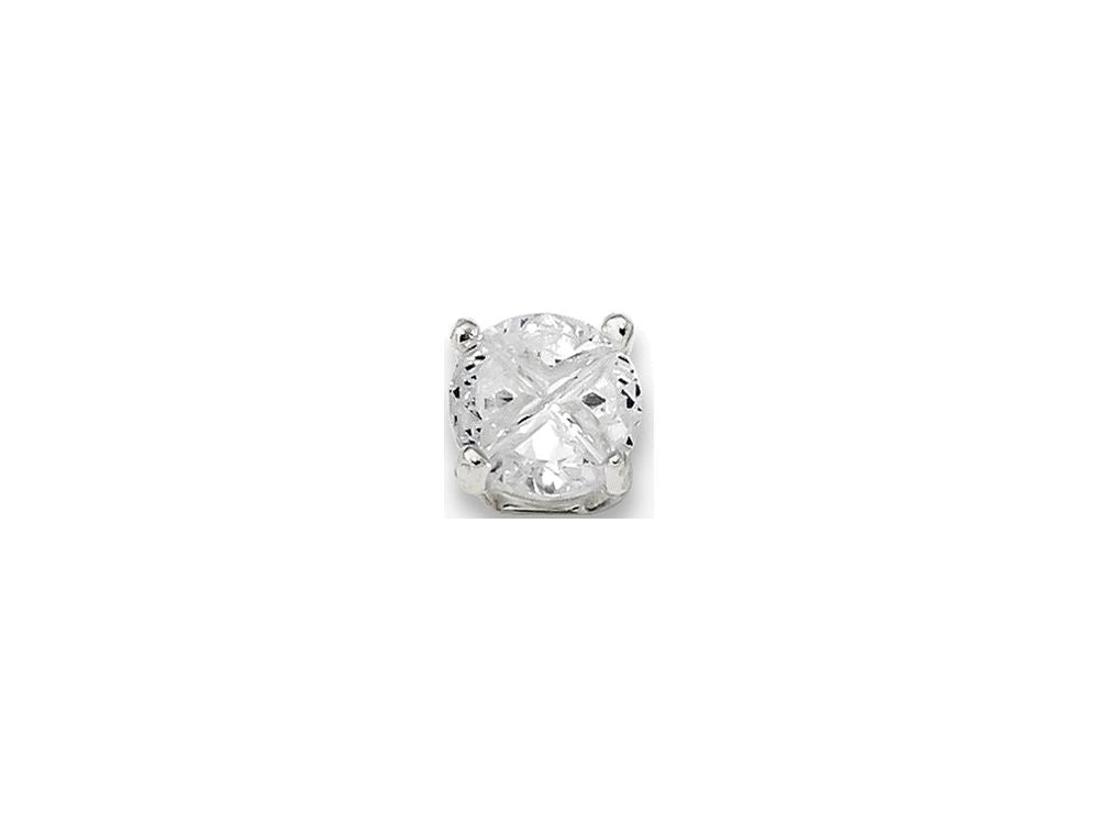 FJC Finejewelers Sterling Silver 5mm Round Basket Set Cubic Zirconia Stud Earrings