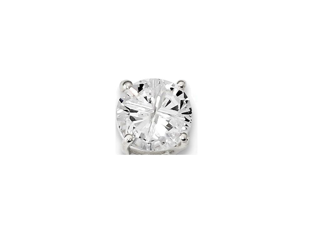 FJC Finejewelers Sterling Silver 7mm Round Basket Set Cubic Zirconia Stud Earrings