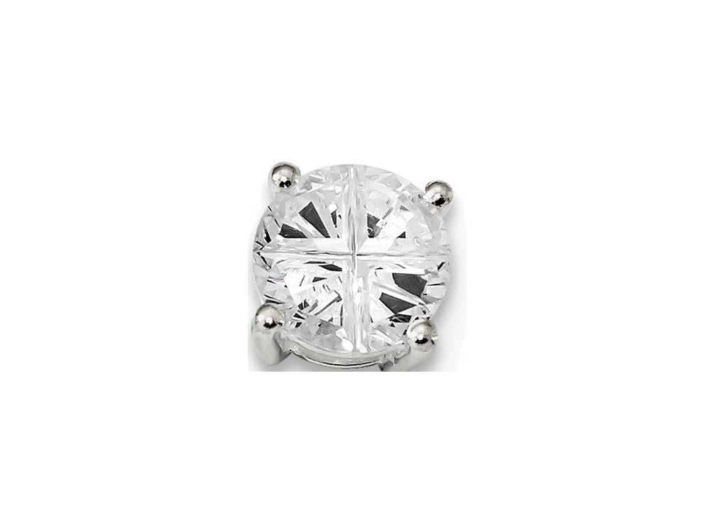 FJC Finejewelers Sterling Silver 8mm Round Basket Set Cubic Zirconia Stud Earrings