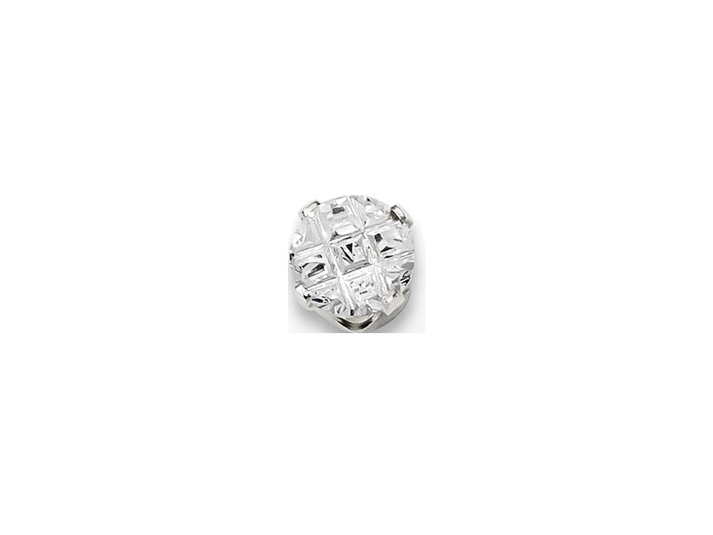 FJC Finejewelers Sterling Silver 5mm Round 4 Prong Cubic Zirconia Stud Earrings
