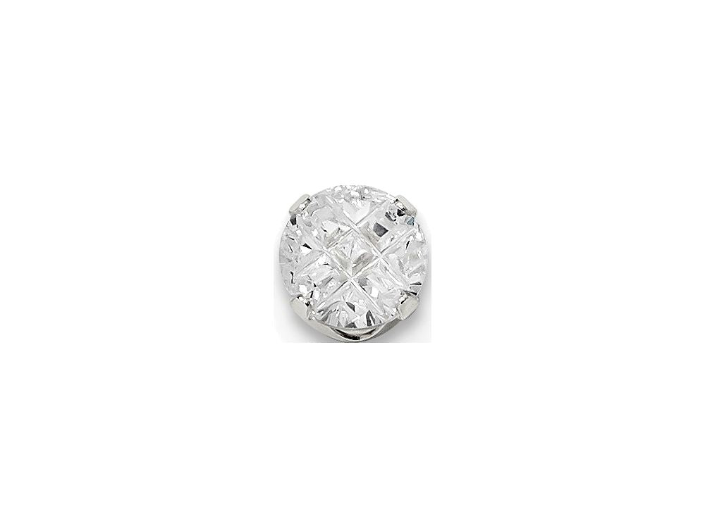 FJC Finejewelers Sterling Silver 6mm Round 4 Prong Cubic Zirconia Stud Earrings