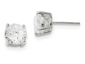 FJC Finejewelers Sterling Silver 8mm Round Basket Set Cubic Zirconia Stud Earrings