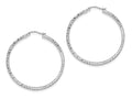 FJC Finejewelers Sterling Silver Bright Cut 2x45mm Square Tube Hoop Earrings