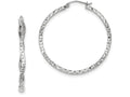 FJC Finejewelers Sterling Silver Bright Cut Wavy Hoop Earrings