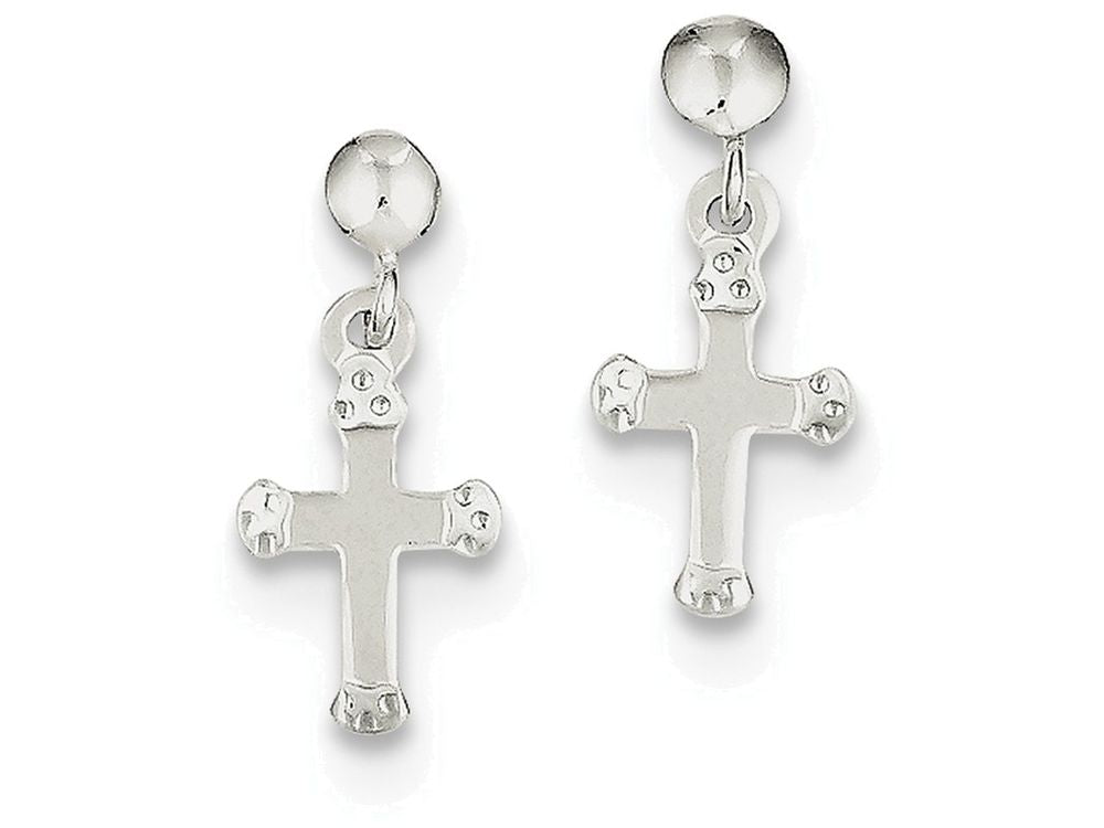 FJC Finejewelers Sterling Silver Dangle Cross Earrings