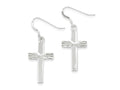 FJC Finejewelers Sterling Silver Cross Shepherd Hook Earrings