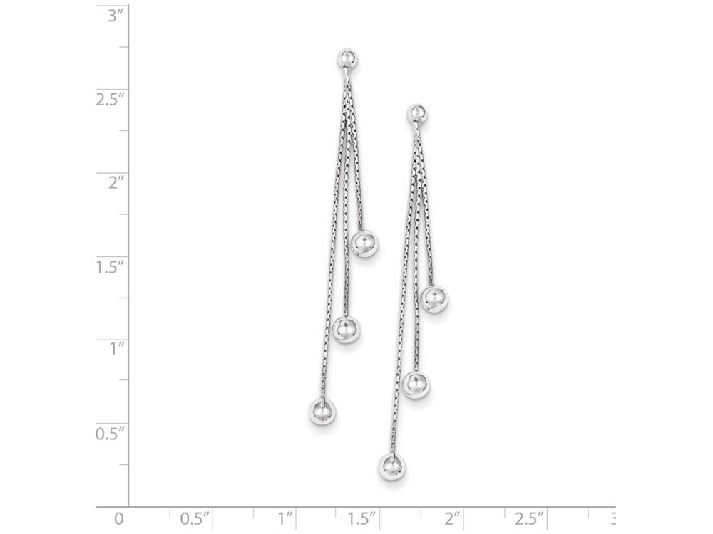 FJC Finejewelers Sterling Silver Polished Bead Post Dangle Earrings